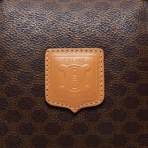 CELINE Macadam PVC Hand Boston bag Brown WS21309