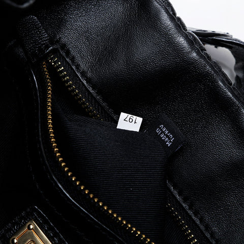 Miu Miu Matelasse 2way Leather Shoulder Bag black WS21310
