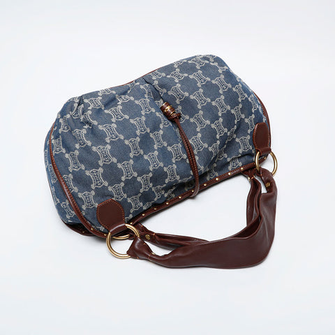 CELINE Denim Bitter Sweet Shoulder Bag Navy WS21311