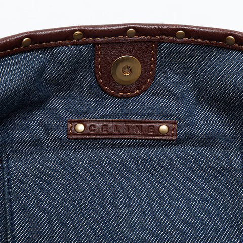 CELINE Denim Bitter Sweet Shoulder Bag Navy WS21311