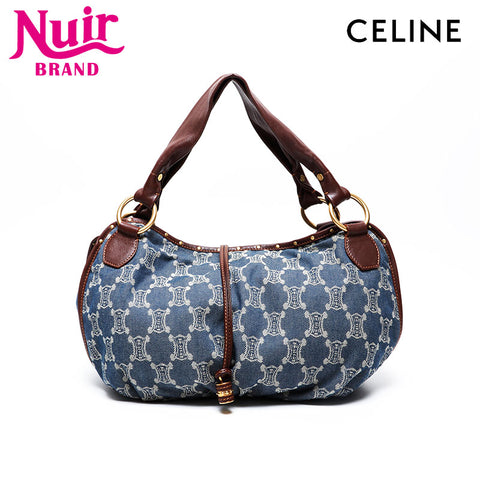 CELINE Denim Bitter Sweet Shoulder Bag Navy WS21311