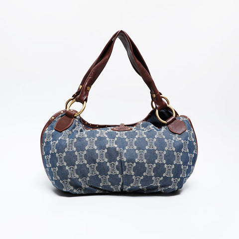 CELINE Denim Bitter Sweet Shoulder Bag Navy WS21311