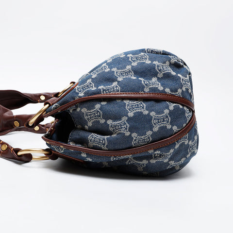 CELINE Denim Bitter Sweet Shoulder Bag Navy WS21311