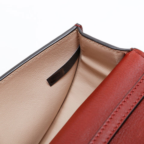 Chloe Leather Nile Minaudière 2way Shoulder Bag Red WS21316