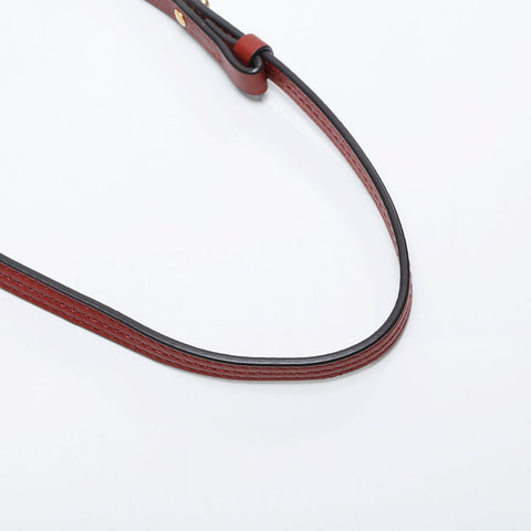 Chloe Leather Nile Minaudière 2way Shoulder Bag Red WS21316