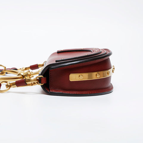 Chloe Leather Nile Minaudière 2way Shoulder Bag Red WS21316