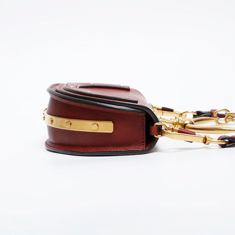 Chloe Leather Nile Minaudière 2way Shoulder Bag Red WS21316