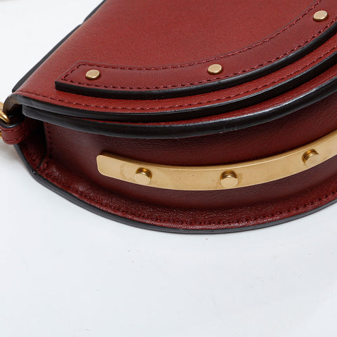 Chloe Leather Nile Minaudière 2way Shoulder Bag Red WS21316