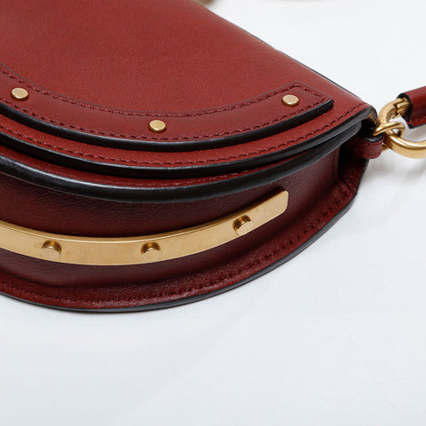 Chloe Leather Nile Minaudière 2way Shoulder Bag Red WS21316