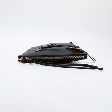 BALENCIAGA Neoclassical Leather Clutch bag black WS21317