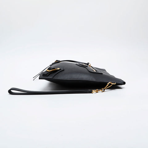 BALENCIAGA Neoclassical Leather Clutch bag black WS21317