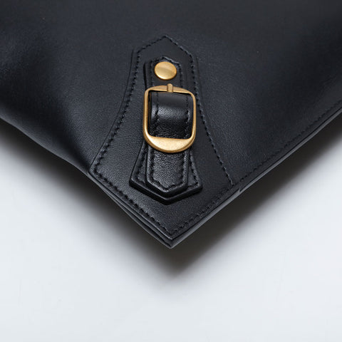 BALENCIAGA Neoclassical Leather Clutch bag black WS21317