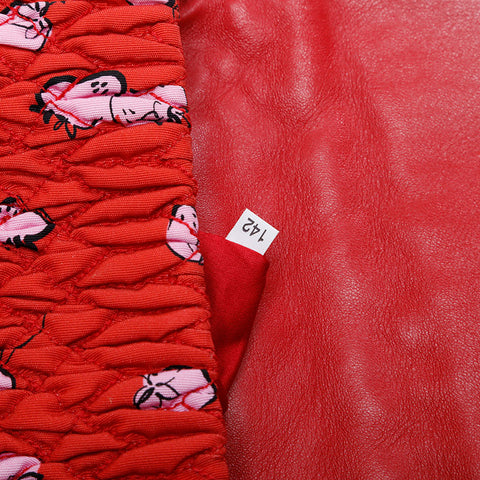 Miu Miu Nylon-Canvas, Matelasse, Crystal Umhängetasche Rot WS21324