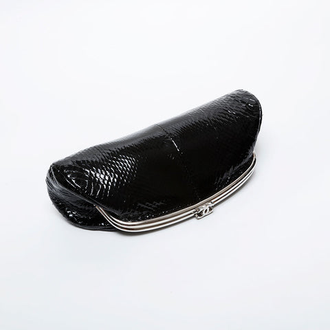 CHANEL No. 12 2008-2009 Patent Leather Clutch bag black WS21330