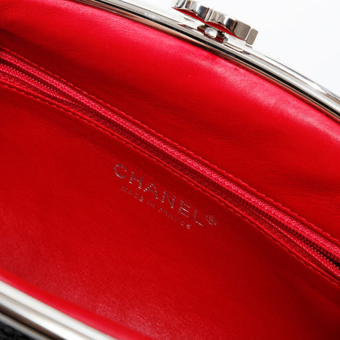 CHANEL No. 12 2008-2009 Patent Leather Clutch bag black WS21330