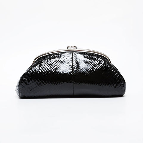 CHANEL No. 12 2008-2009 Patent Leather Clutch bag black WS21330