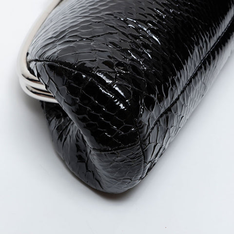 CHANEL No. 12 2008-2009 Patent Leather Clutch bag black WS21330