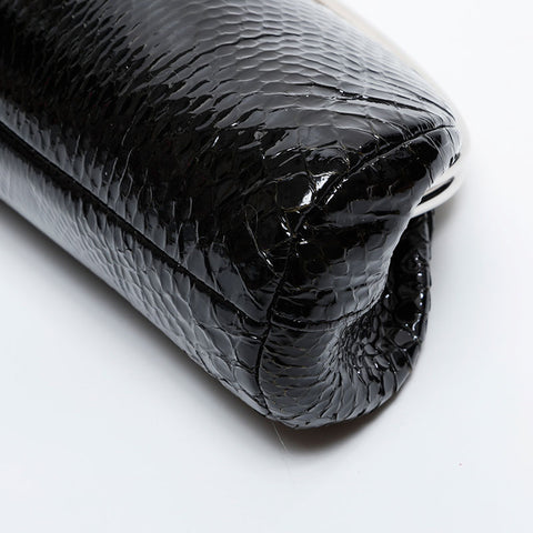CHANEL No. 12 2008-2009 Patent Leather Clutch bag black WS21330