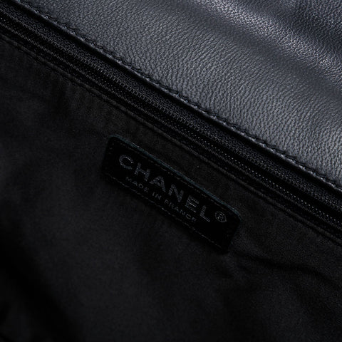 CHANEL Wild Stitch 2-Way Matelasse Chain Top Handle Shoulder Bag black WS21331