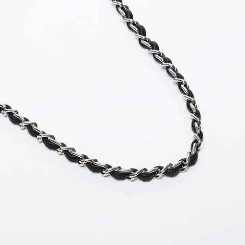 CHANEL Wild Stitch 2-Way Matelasse Chain Top Handle Shoulder Bag black WS21331