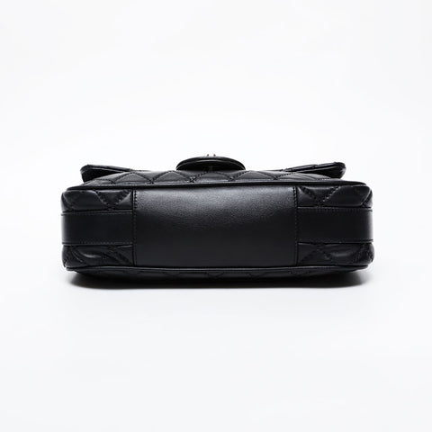 CHANEL Wild Stitch 2-Way Matelasse Chain Top Handle Shoulder Bag black WS21331