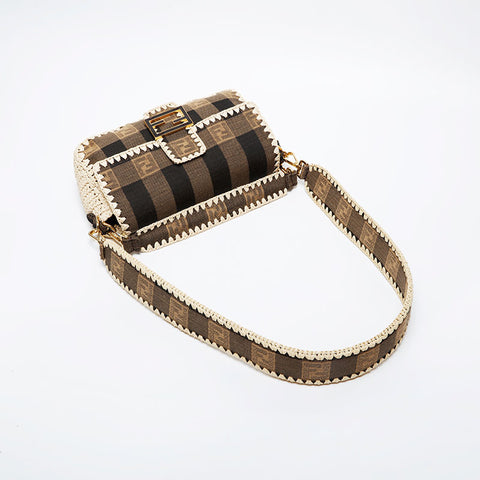 FENDI Raffia Mamma Bucket Pecan 2way 2020 Shoulder Bag beige WS21333