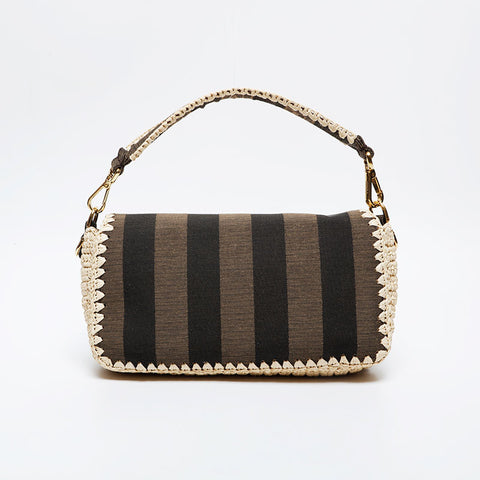 FENDI Raffia Mamma Bucket Pecan 2way 2020 Shoulder Bag beige WS21333