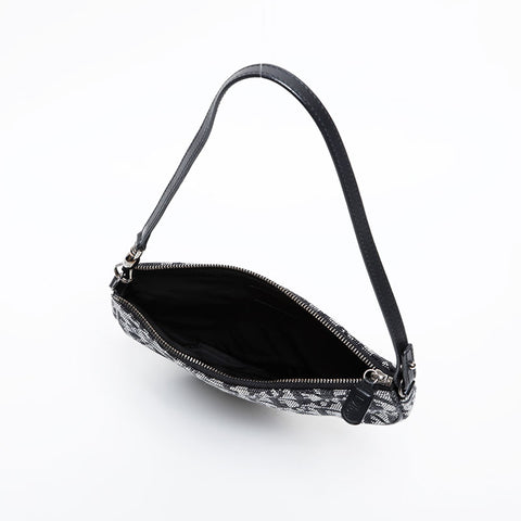 Christian Dior Mini Trotter Saddlebag Shoulder Bag Navy WS21334