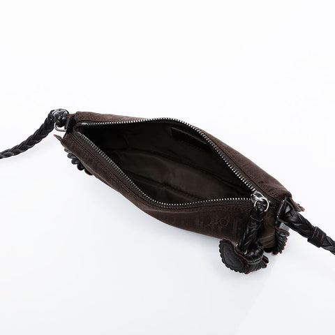 Christian Dior Oblique Trotter Shoulder Bag Brown WS21337