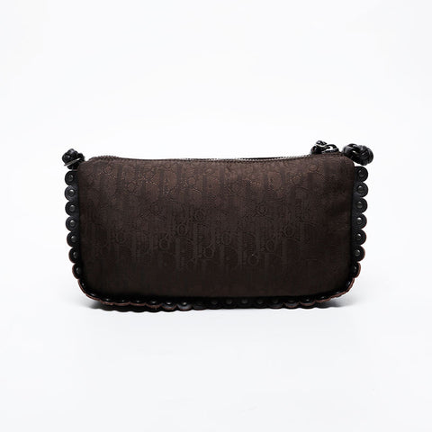 Christian Dior Oblique Trotter Shoulder Bag Brown WS21337