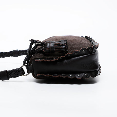 Christian Dior Oblique Trotter Shoulder Bag Brown WS21337