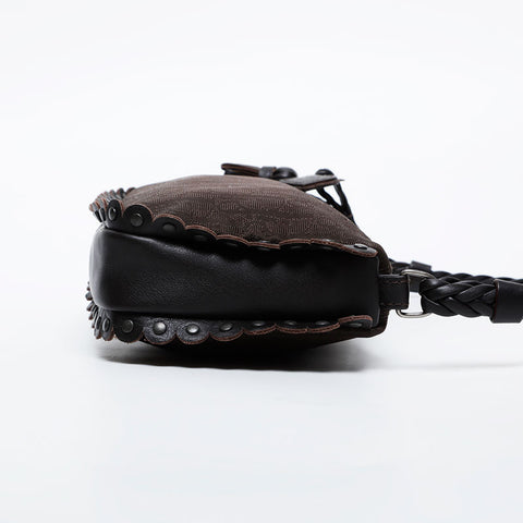 Christian Dior Oblique Trotter Shoulder Bag Brown WS21337
