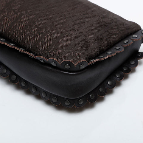 Christian Dior Oblique Trotter Shoulder Bag Brown WS21337