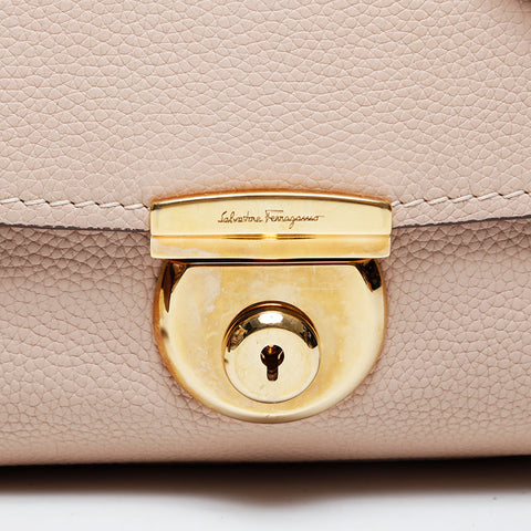 Salvatore Ferragamo Fiamma 2way Leather Shoulder Bag pink WS21339