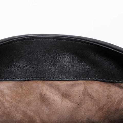 BOTTEGAVENETA INTRECCIATO Chain Flap Shoulder Bag gray WS21340