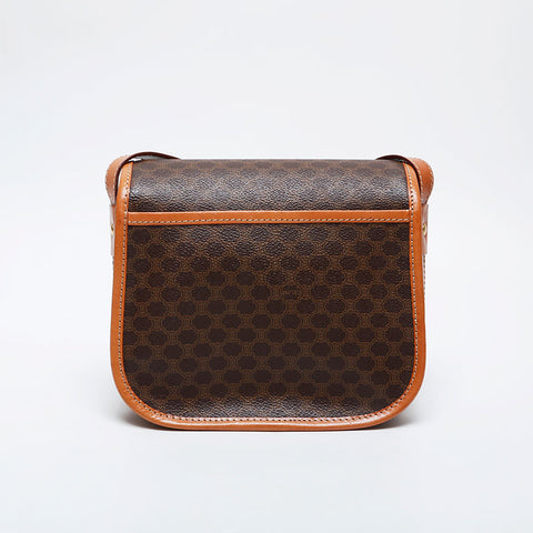 CELINE Macadam PVC Shoulder Bag Brown WS21341