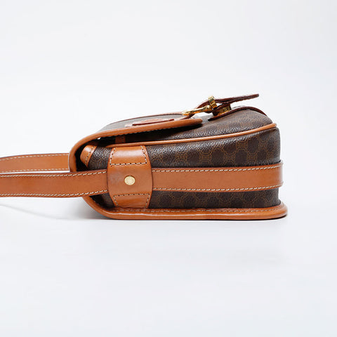 CELINE Macadam PVC Shoulder Bag Brown WS21341