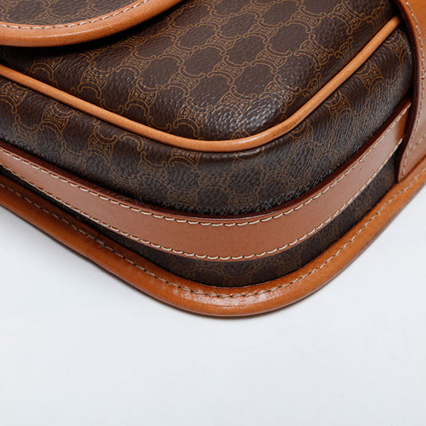 CELINE Macadam PVC Shoulder Bag Brown WS21341
