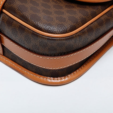 CELINE Macadam PVC Shoulder Bag Brown WS21341