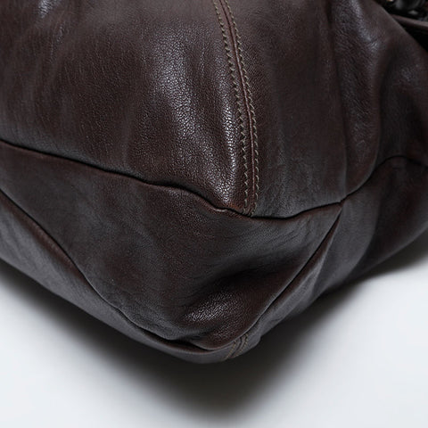 Salvatore Ferragamo Gancini leather Shoulder Bag Brown WS21342