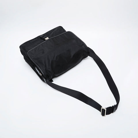 PRADA Nylon Messenger Bag Shoulder Bag black WS21343