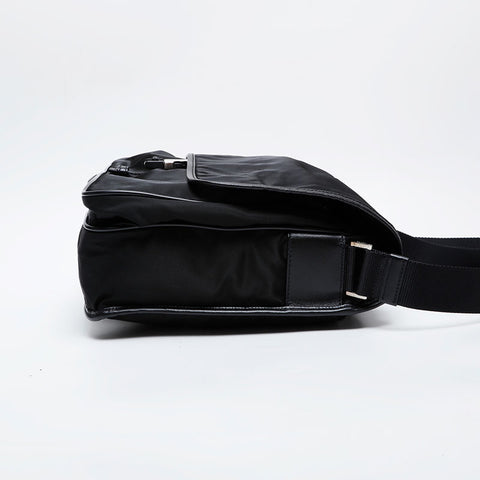 PRADA Nylon Messenger Bag Shoulder Bag black WS21343