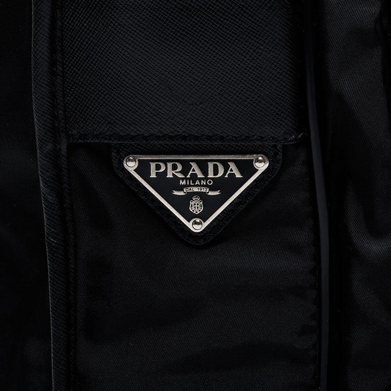 【美品・正規品】 PRADA プラダ Wポケット メッセンジャーバッグ ナイロン 正規品】プラダ PRADA ショルダーバッグ ナイロン 三角ロゴ 黒
