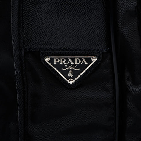PRADA Nylon Messenger Bag Shoulder Bag black WS21343