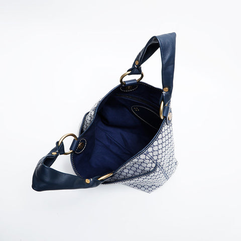 CELINE macadam canvas Handbag Navy WS21344