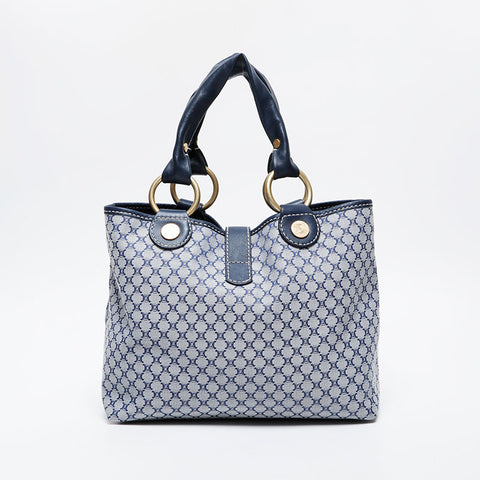 CELINE macadam canvas Handbag Navy WS21344