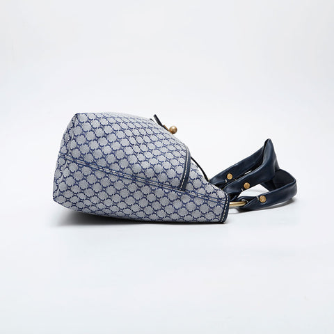 CELINE macadam canvas Handbag Navy WS21344
