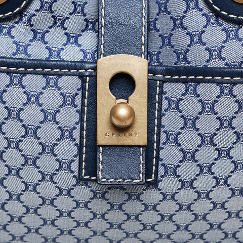 CELINE macadam canvas Handbag Navy WS21344