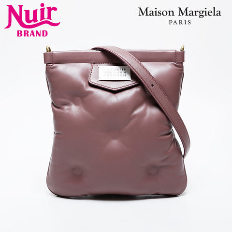 Maison Martin Margiela Glam Slam Leather Shoulder Bag pink WS21345