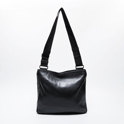 PRADA leather Shoulder Bag black WS21346